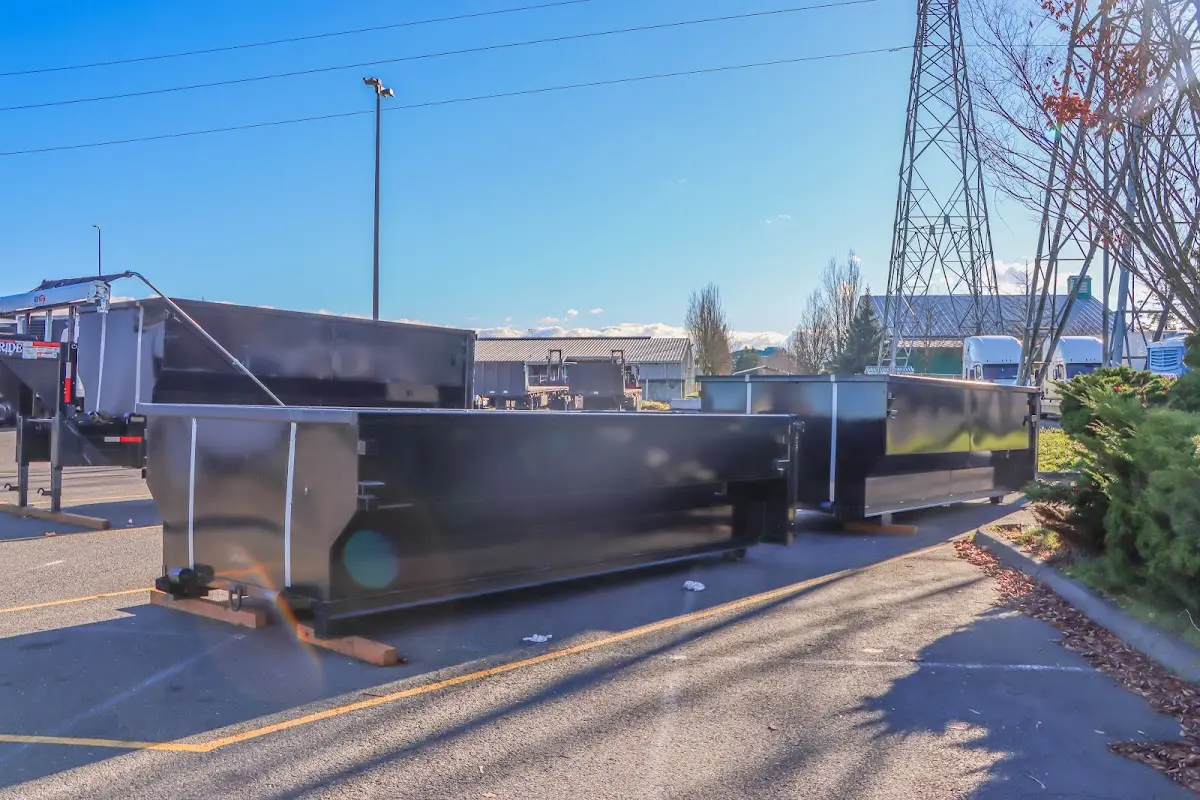 Roll-off dumpster ready for waste disposal at job site for Construction Dumpster Rental in Lebanon